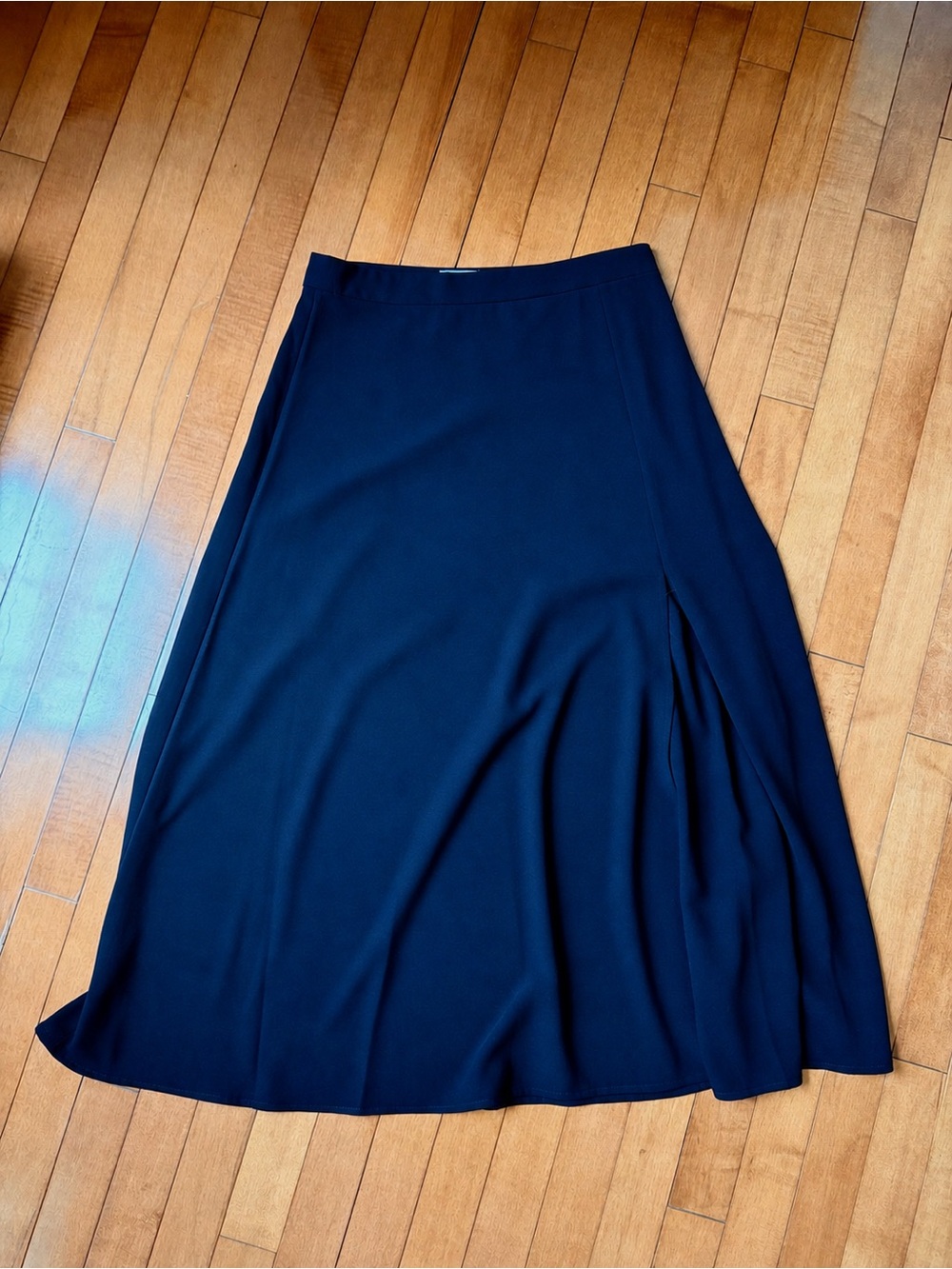 Elegant Black A-Line Women's Skirt with slit